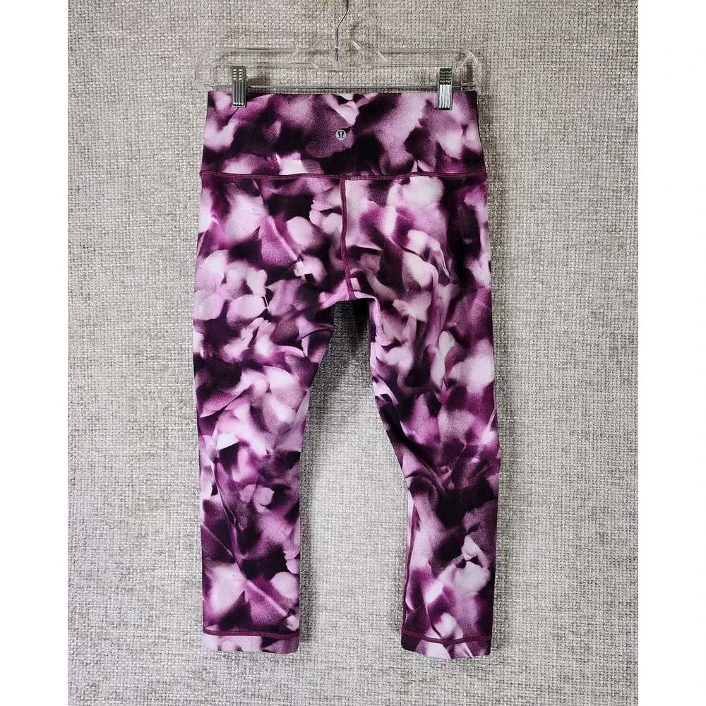 Lululemon Wunder Under Crop Hi-Rise Womens 8 Blush Blossom Alpine Candy Pink - Picture 6 of 11
